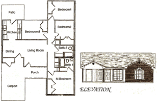 Four Bedroom / Two Bath - 1,671 Sq. Ft.*